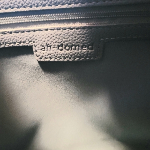 ah-dorned* Mini Messanger Bag* Vegan Leather* Denim Blue* Solid & Print Strap - Picture 5 of 7